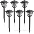 Wason 2/6 Pack LED Auto Auto On/Off Solar Powered Pathway Stake Garden Light untuk Landskap Patio Yard dan Walkway